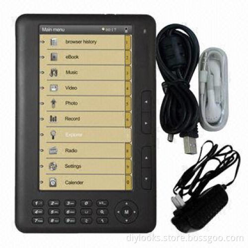 Wholesale 7-inch E-book Readers with 2,100mAh Built-in Li-polymer Battery Pack